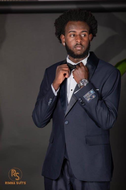 Tuxedo Dress shirt with Black Button